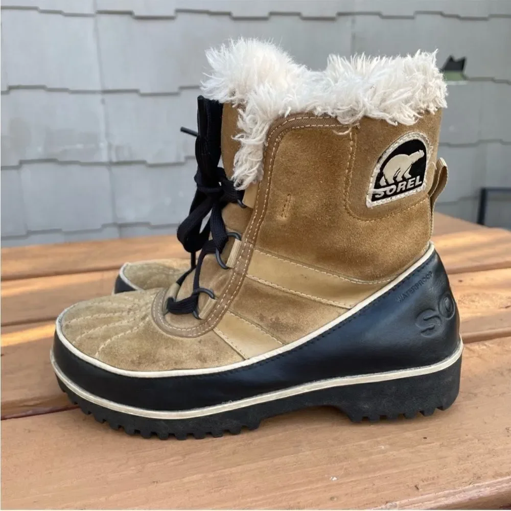 Sorel‎ Tivoli II Womens Winter Snow Boots Size 6 Suede Waterproof NL2089-373